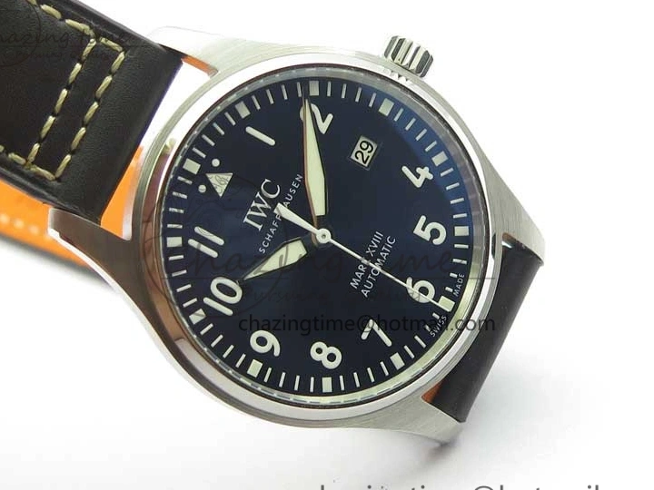 MIROTIME 0513 MARK XVIII Le Petit Prince IW327004 SS FKF 1:1 Best Edition Blue Dial On Brown Leather Strap Trendsetting 7117